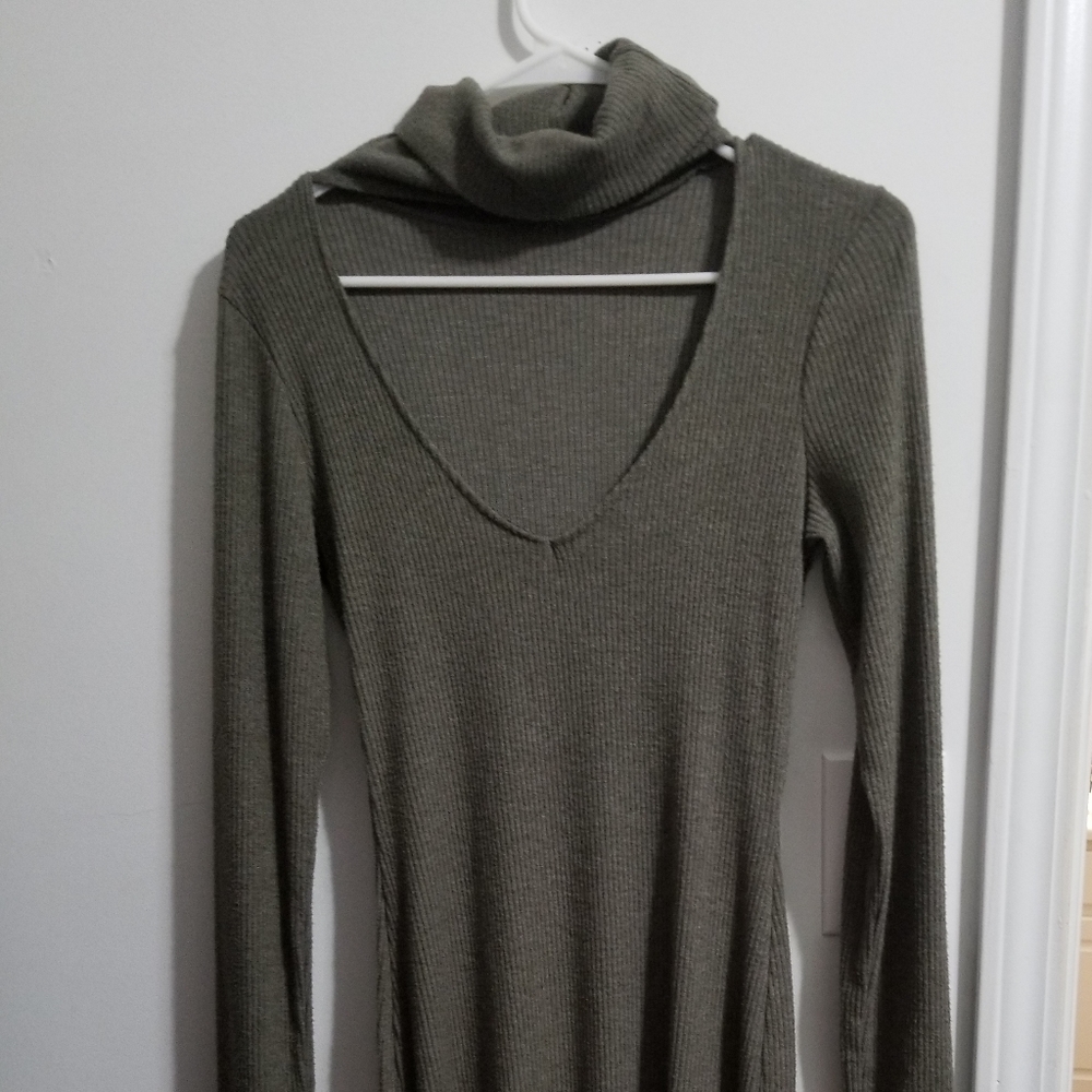 May Pink | Turtle Neck Dress | Olive